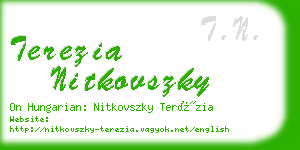 terezia nitkovszky business card